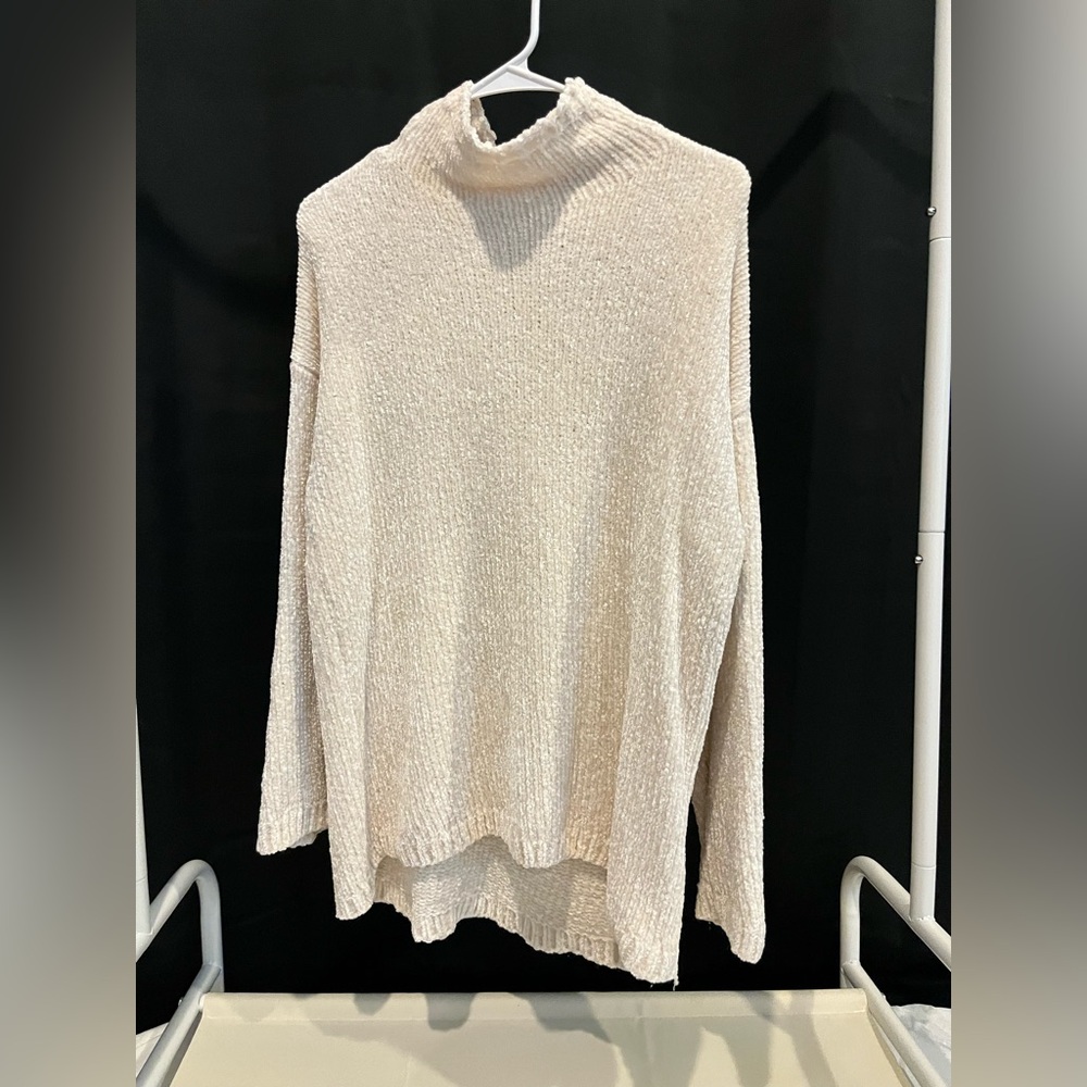 Cozy Light Pink Turtleneck Sweater